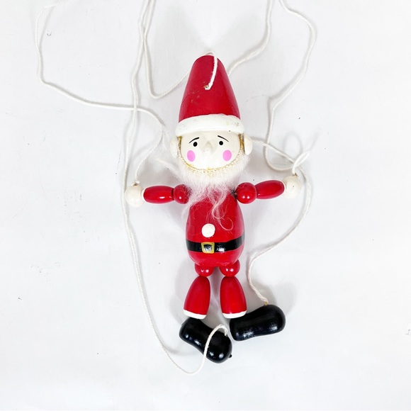 Vintage Midwest Imports Wooden Marionette Santa Claus - Picture 2 of 10